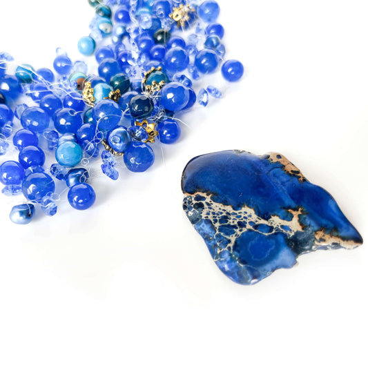 Kaklarota Agate & Swarovski