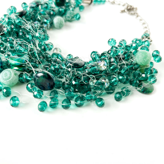 Kaklarota Agate & Swarovski