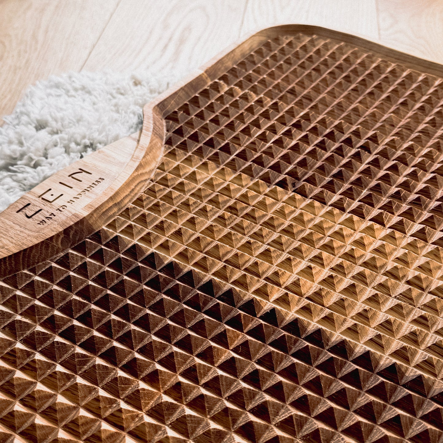 Premium Double-Sided Oak Acupressure Board | Reflexology & Stress Relief Tool