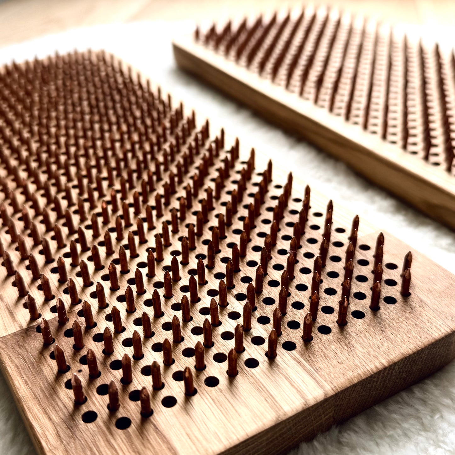 Handcrafted Premium Oak Sadhu Board for Nail Standing with Copper Nails 9/10/11mm + Personal engraving