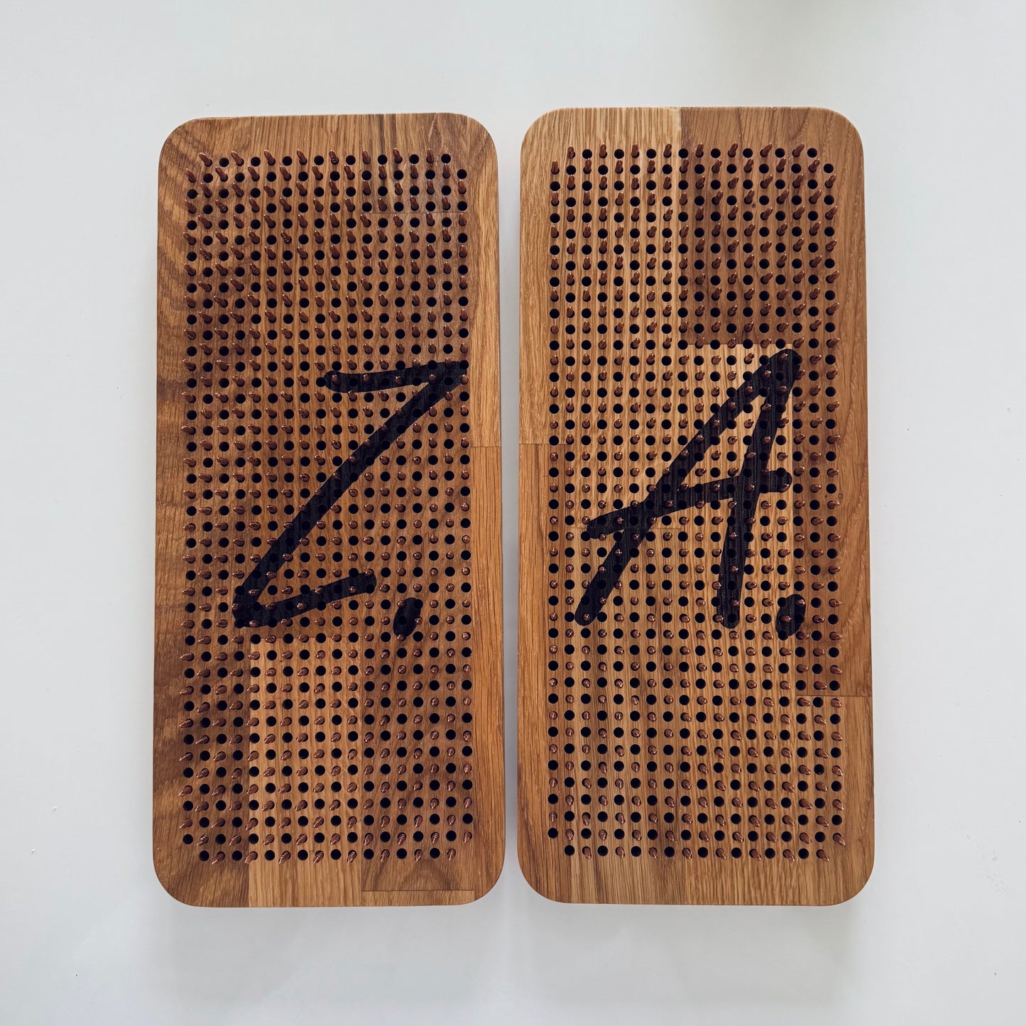 Handcrafted Premium Oak Sadhu Board for Nail Standing with Copper Nails 9/10/11mm + Personal engraving